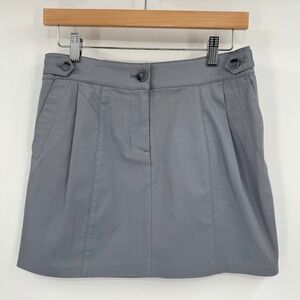 NWT Gap Grey Pleated Mini Skirt Women's Sz‎ 6
